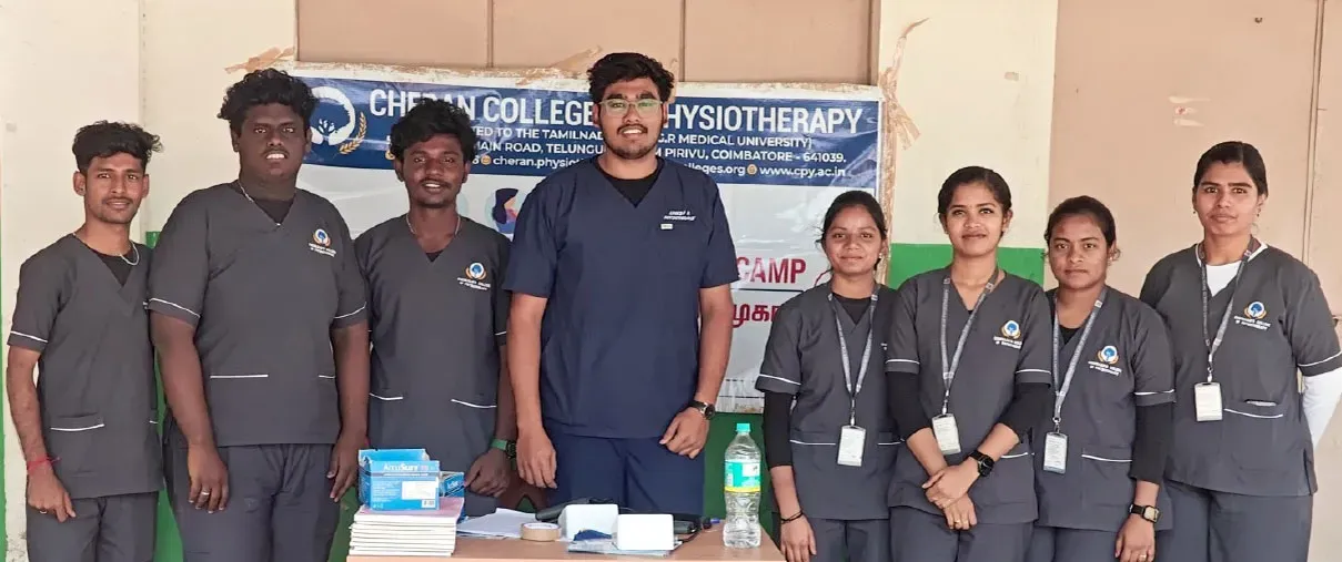 Bachelor of Physiotherapy (BPT) students undergoing clinical physiotherapy training at Cheran College of Physiotherapy, Coimbatore