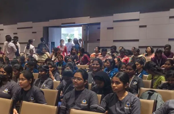 Students writing university examinations at Cheran College of Physiotherapy